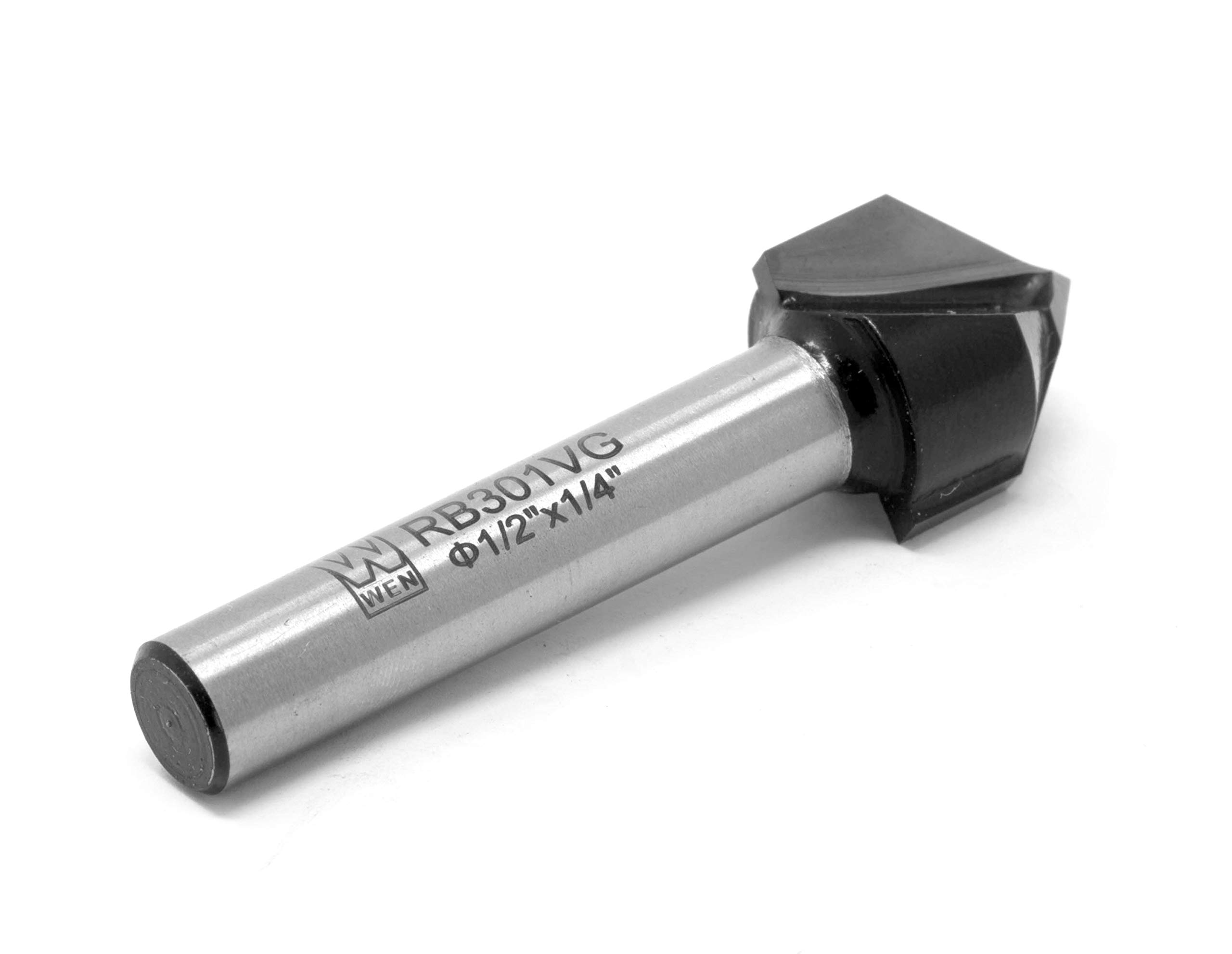 WEN RB301VG 1/2 in. V-Groove Carbide-Tipped Router Bit with 1/4 in